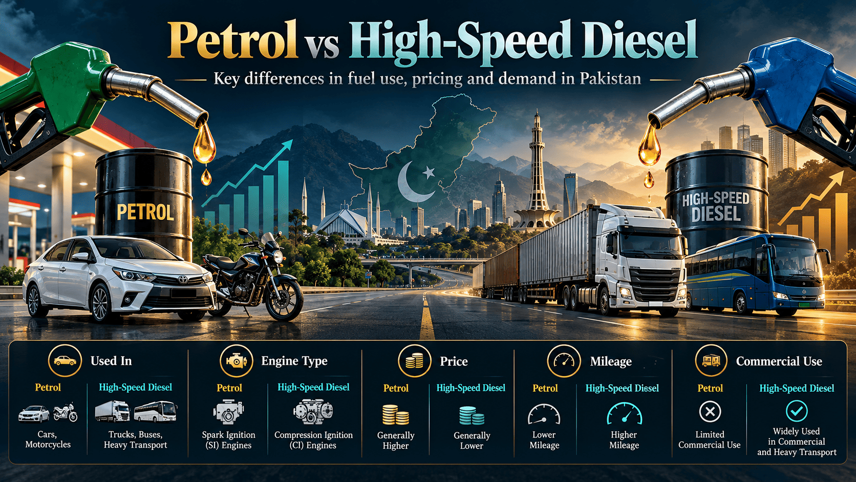 Petrol vs High-Speed Diesel