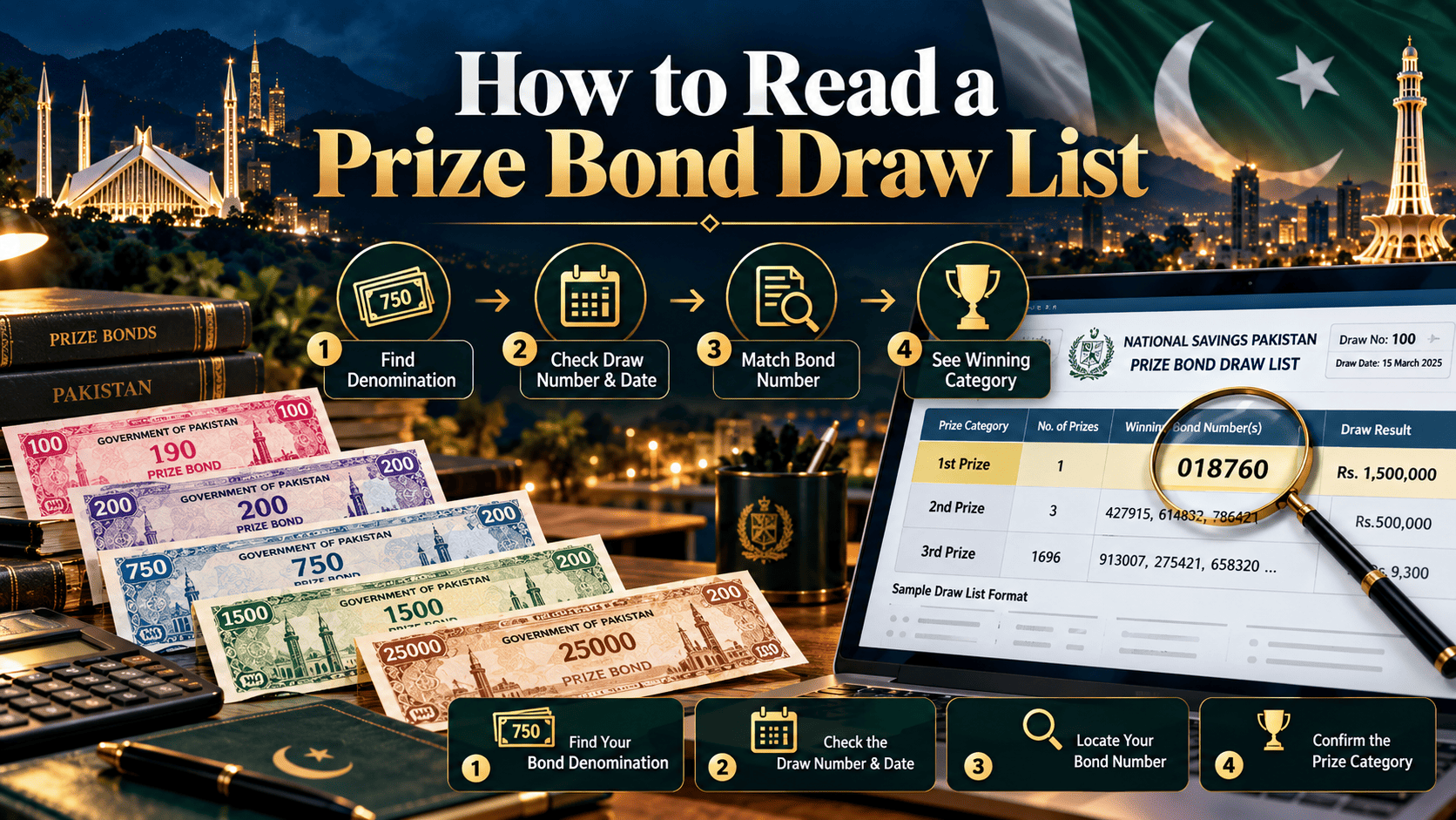 How to Read a Prize Bond Draw List